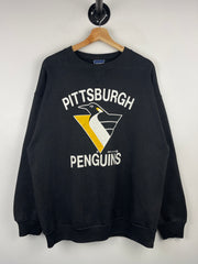 Vintage 90s NHL Pittsburgh Penguins Black Crewneck