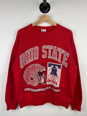 Vintage 90s Ohio State Liberty Bowl Football Red Crewneck