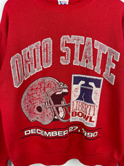 Vintage 90s Ohio State Liberty Bowl Football Red Crewneck