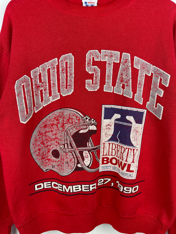 Vintage 90s Ohio State Liberty Bowl Football Red Crewneck