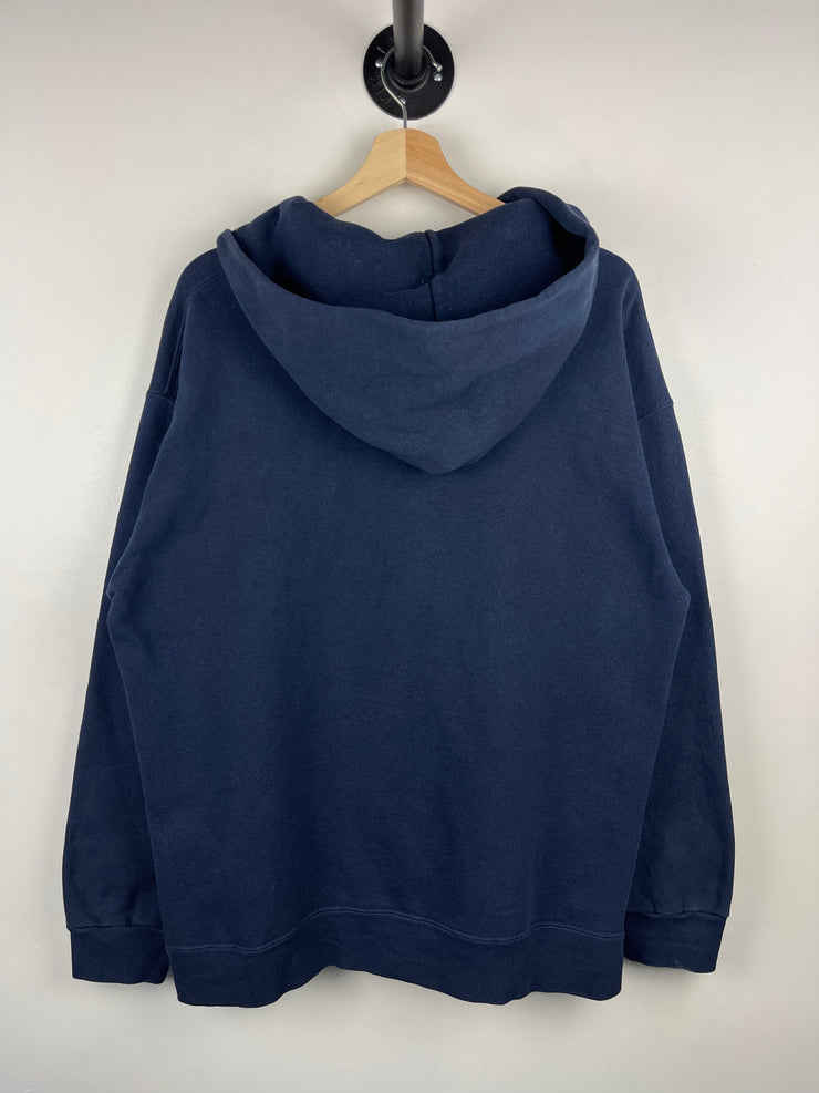 Vintage 90s Nutmeg Michigan Football Helmet Embroidered Navy Hoodie