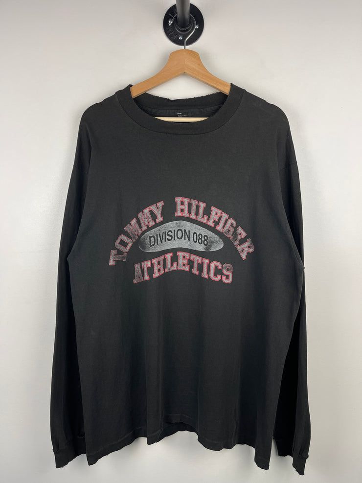 Vintage 90s Tommy Hilfiger Thrashed Black Long Sleeve