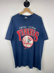 Vintage 80s MLB New York Yankees Faded Navy Tee