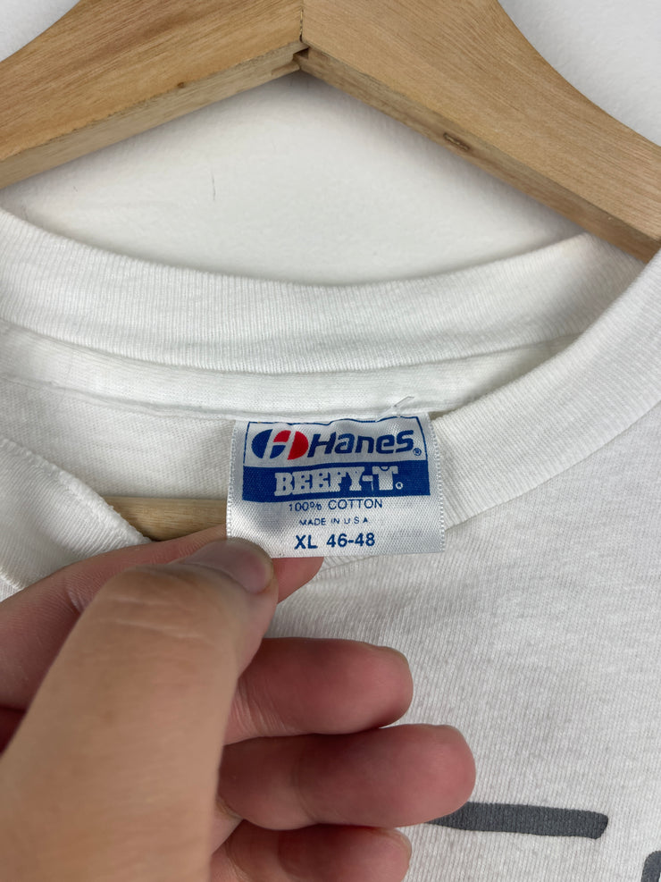 Vintage 90s Apple Computers Picasso Art White Tee