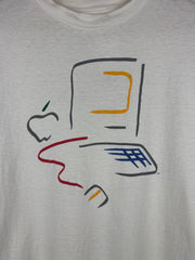 Vintage 90s Apple Computers Picasso Art White Tee