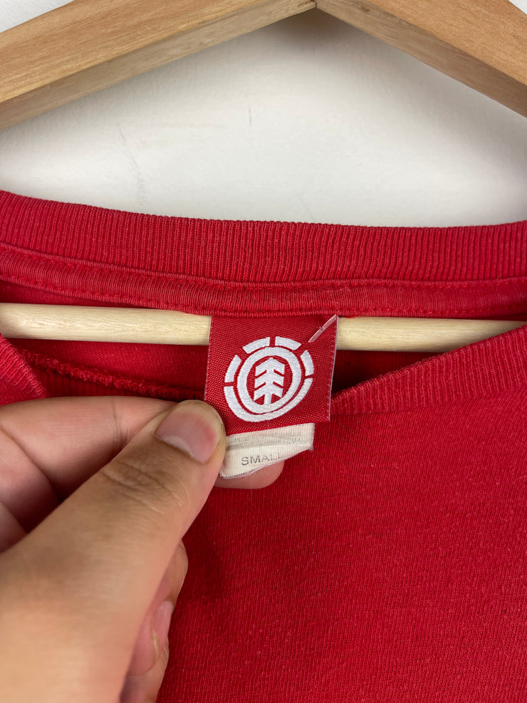 Vintage Y2K Element Skateboards Red & Black Long Sleeve