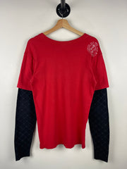 Vintage Y2K Element Skateboards Red & Black Long Sleeve
