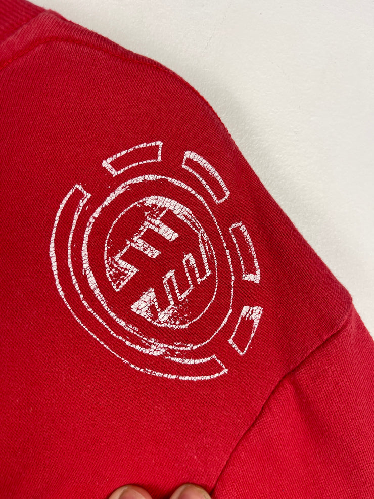 Vintage Y2K Element Skateboards Red & Black Long Sleeve