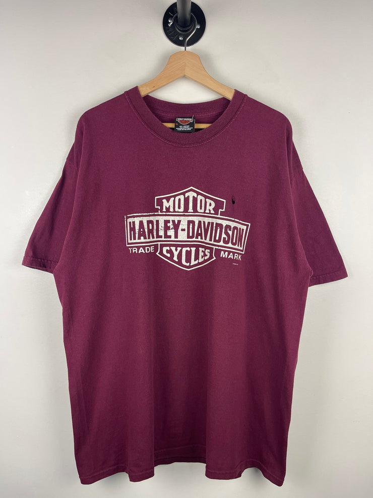 Vintage 2004 Harley Davidson Louisiana Burgundy Tee