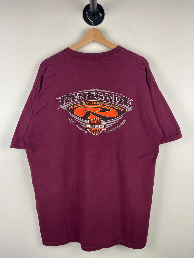 Vintage 2004 Harley Davidson Louisiana Burgundy Tee