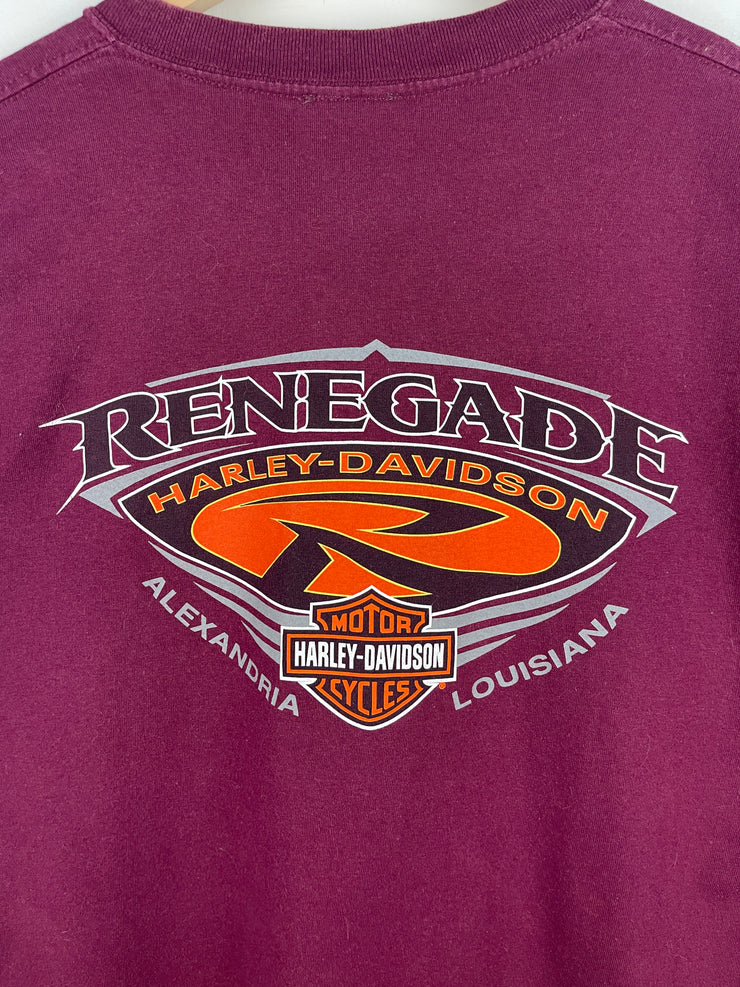 Vintage 2004 Harley Davidson Louisiana Burgundy Tee