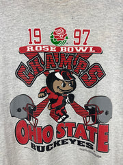Vintage 90s Ohio State Buckeyes Rose Bowl Champs Grey Tee