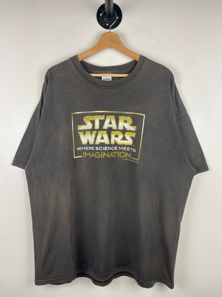 Vintage 2005 Star Wars Exhibit Museum Faded Brown Tee