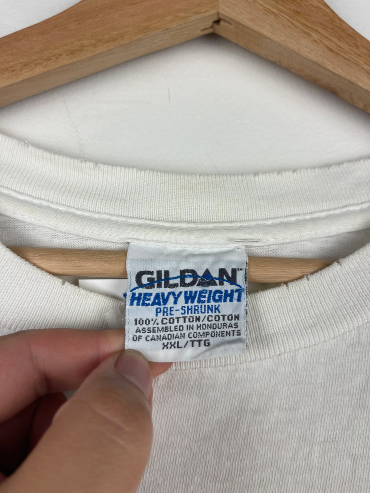 Vintage 90s Budweiser Beer Frog Speedboat White Tee