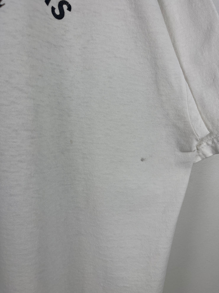 Vintage 90s Budweiser Beer Frog Speedboat White Tee