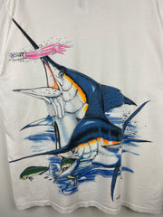 Vintage 90s Capitan Dicks Fishing White Pocket Tee