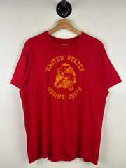 Vintage 80s United States Marine Corps Bulldog Red Tee