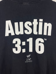 Vintage 90s WWF Stone Cold Steve Austin Whoop Ass Beer Black Tee