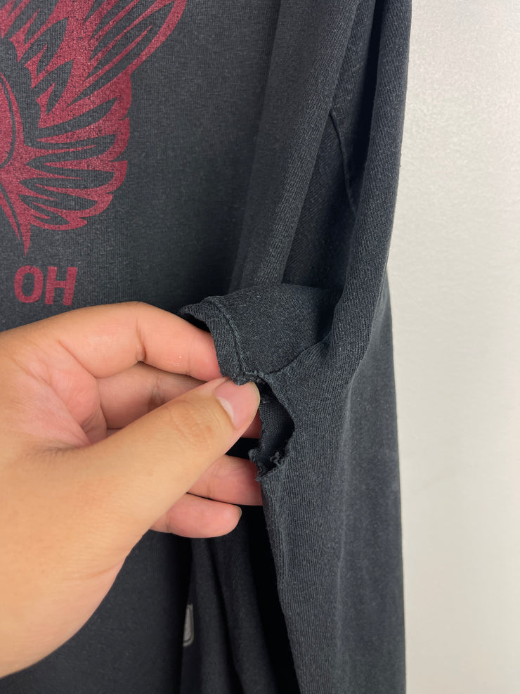 Vintage Harley Davidson Skull Ohio Black Long Sleeve
