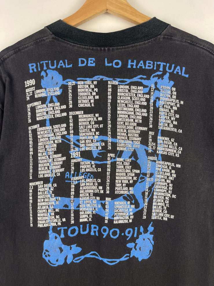 Vintage 90s Brockum Janes Addiction Ritual De Lo Habitual Tour Black Tee