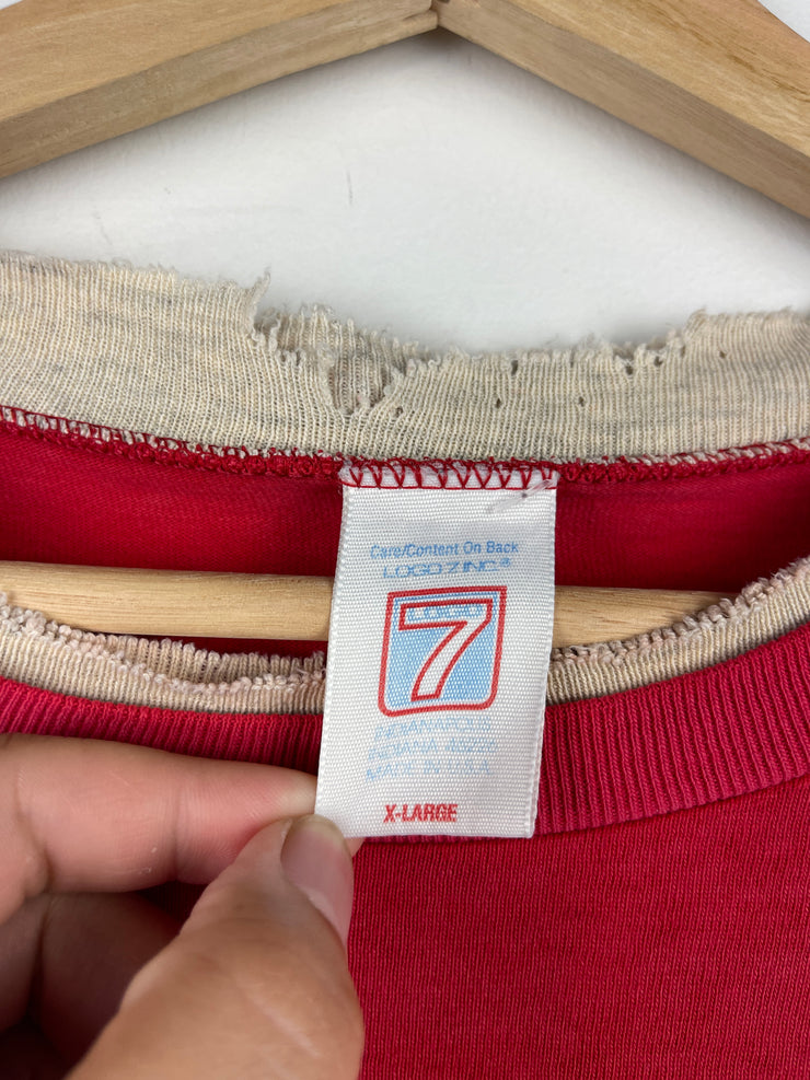Vintage 90s MLB Logo 7 Cincinnati Reds Red Tee