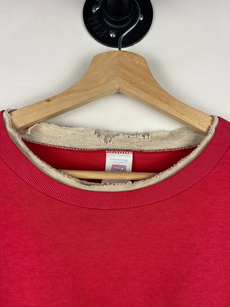 Vintage 90s MLB Logo 7 Cincinnati Reds Red Tee