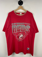 Vintage 90s MLB Logo 7 Cincinnati Reds Red Tee
