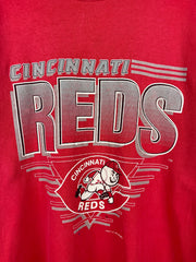 Vintage 90s MLB Logo 7 Cincinnati Reds Red Tee