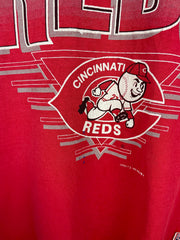 Vintage 90s MLB Logo 7 Cincinnati Reds Red Tee