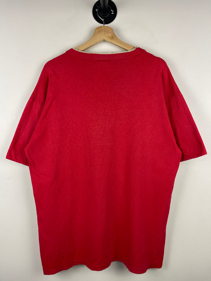Vintage 90s MLB Logo 7 Cincinnati Reds Red Tee