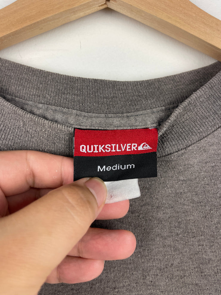 Vintage 90s Quiksilver Boarding Company Grey Long Sleeve