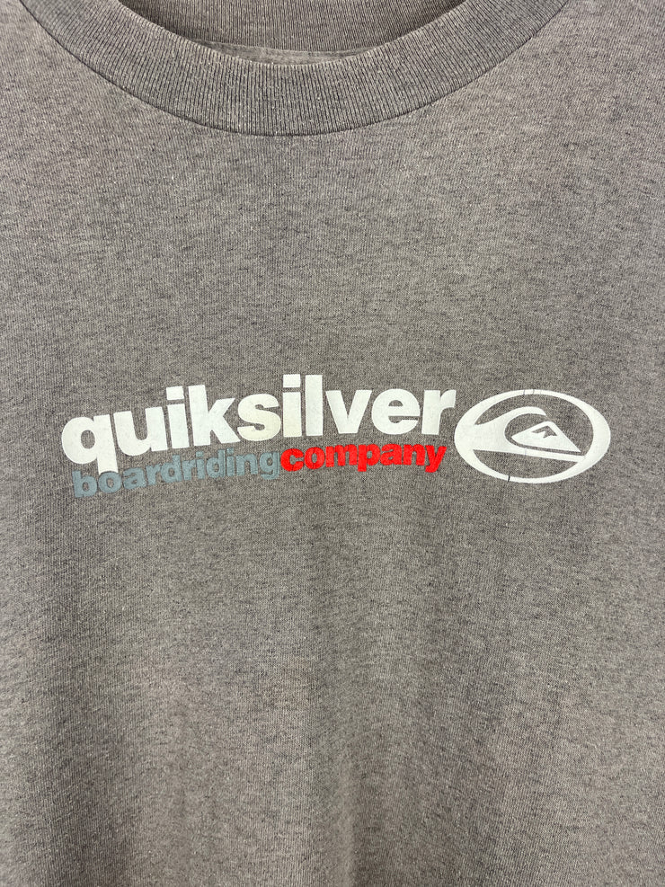 Vintage 90s Quiksilver Boarding Company Grey Long Sleeve