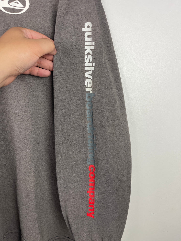 Vintage 90s Quiksilver Boarding Company Grey Long Sleeve
