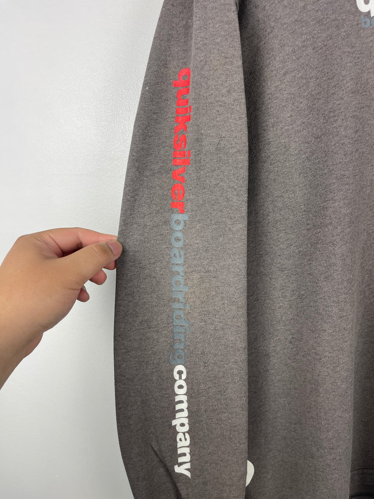 Vintage 90s Quiksilver Boarding Company Grey Long Sleeve