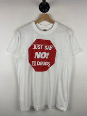 Vintage 80s Nike Just Say No To Drugs White Tee