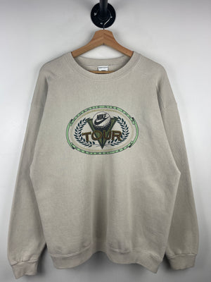 Vintage 90s Nike Golf Tour Beige Crewneck