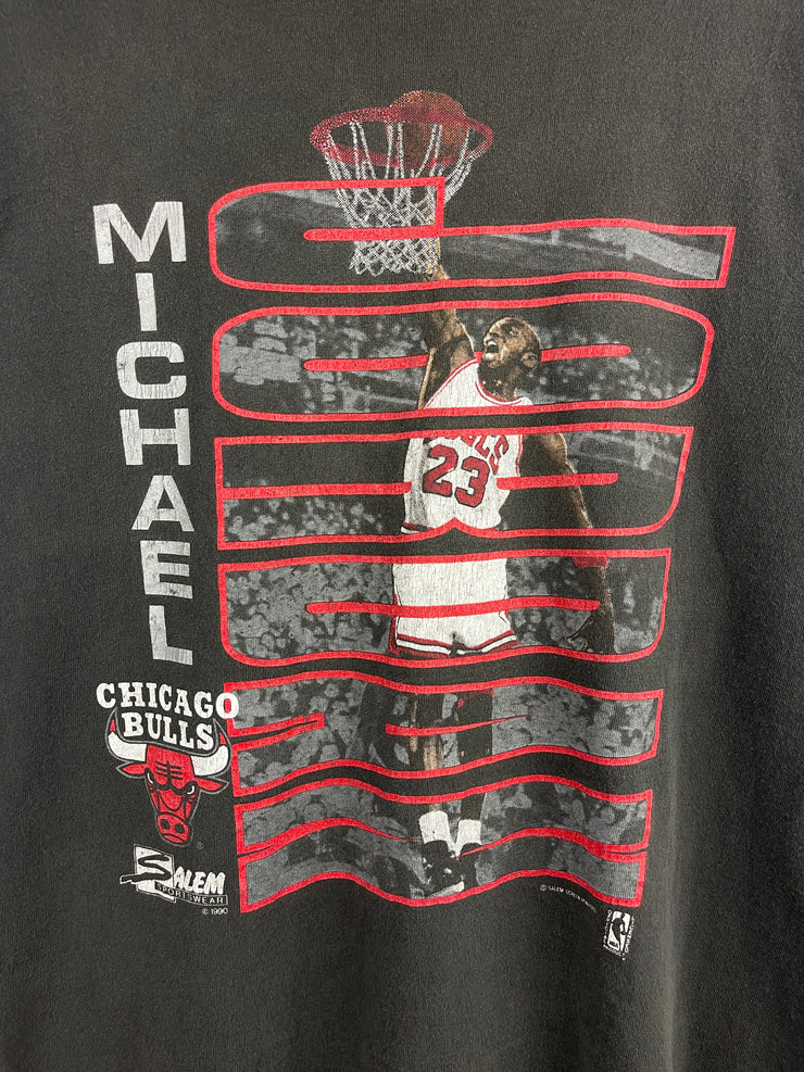 Vintage 90s NBA Salem Chicago Bulls Michael Jordan Black Tee