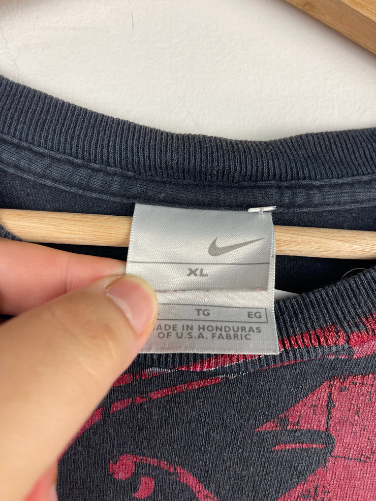 Vintage Nike Spellout N Black & Red Tee