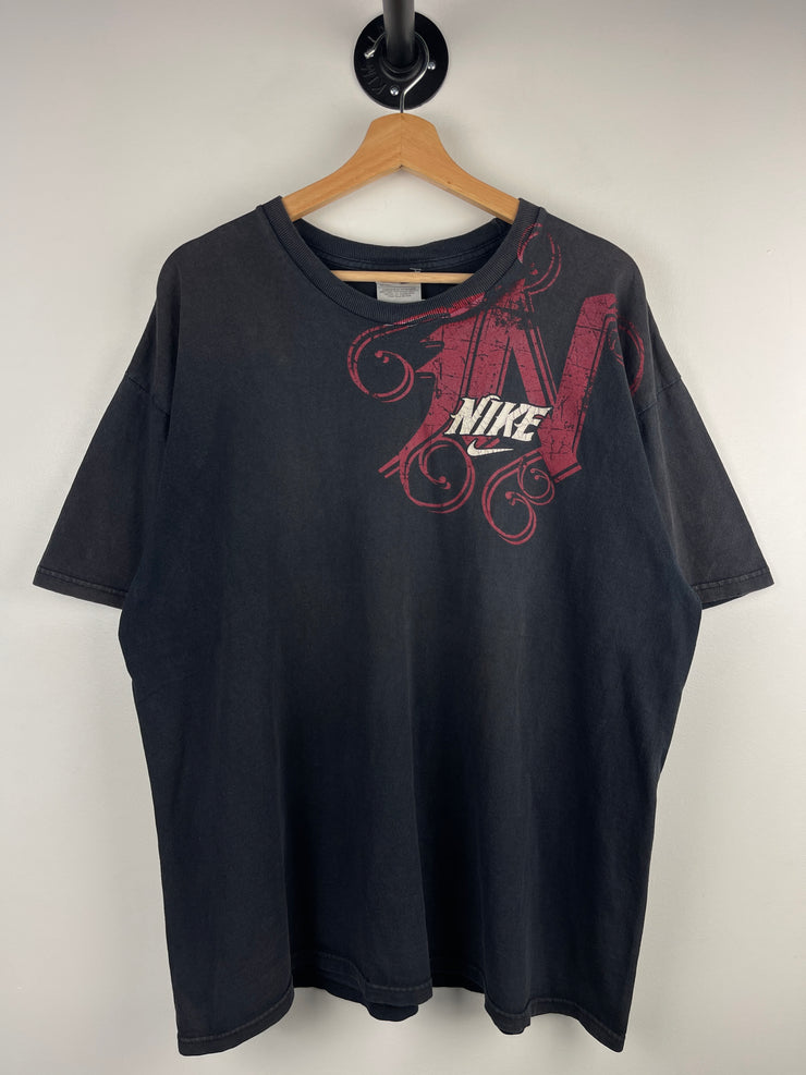Vintage Nike Spellout N Black & Red Tee