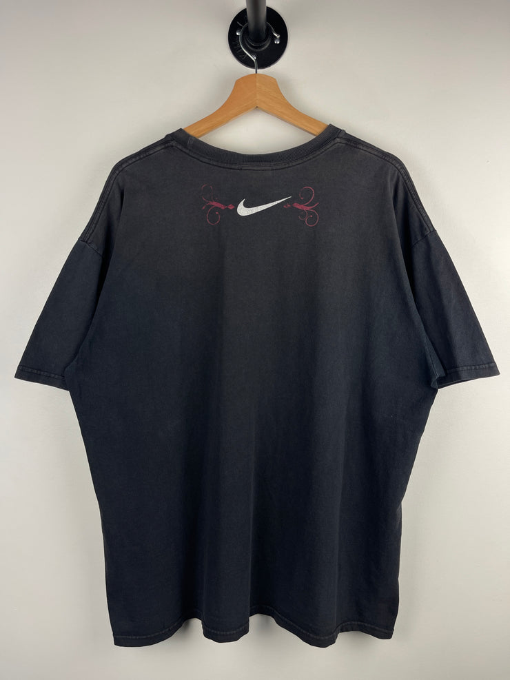 Vintage Nike Spellout N Black & Red Tee