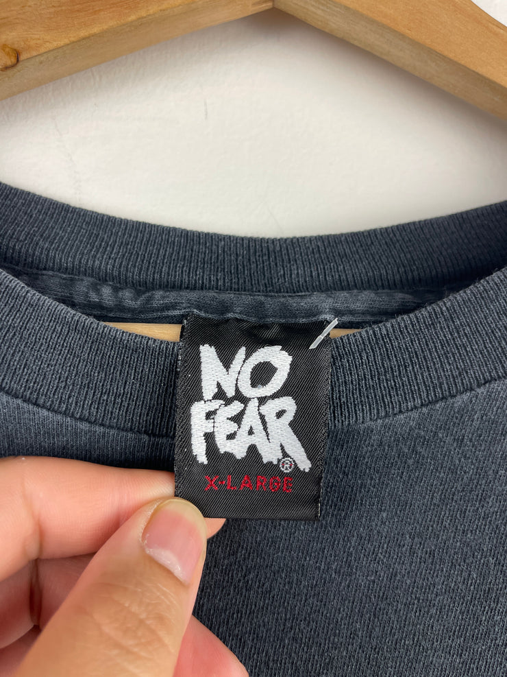 Vintage 90s No Fear Football Black Tee
