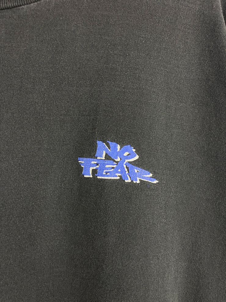 Vintage 90s No Fear Football Black Tee