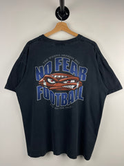 Vintage 90s No Fear Football Black Tee