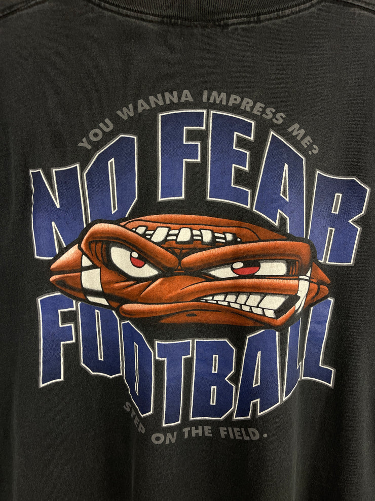 Vintage 90s No Fear Football Black Tee