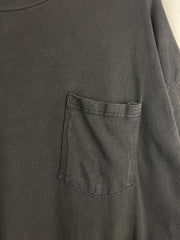 Vintage 90s Hanes Blank Black Pocket Tee