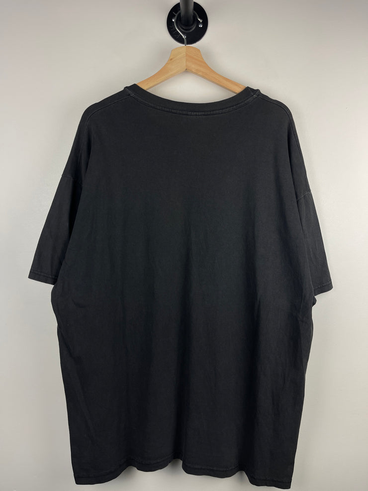 Vintage 90s Hanes Blank Black Pocket Tee