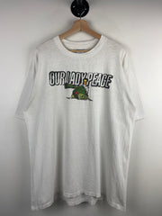 Vintage 90s All Sport Our Lady Peace Clumsy White Tee