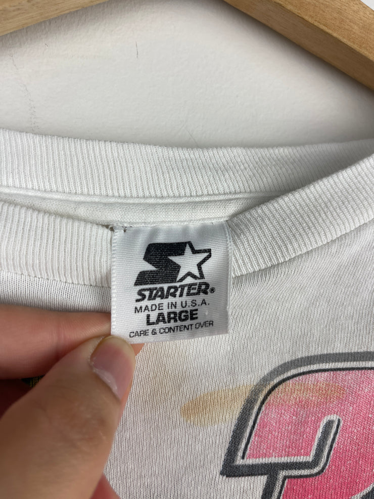 Vintage 90s NBA Starter Chicago Bulls Repeat 3 Peat White Tee