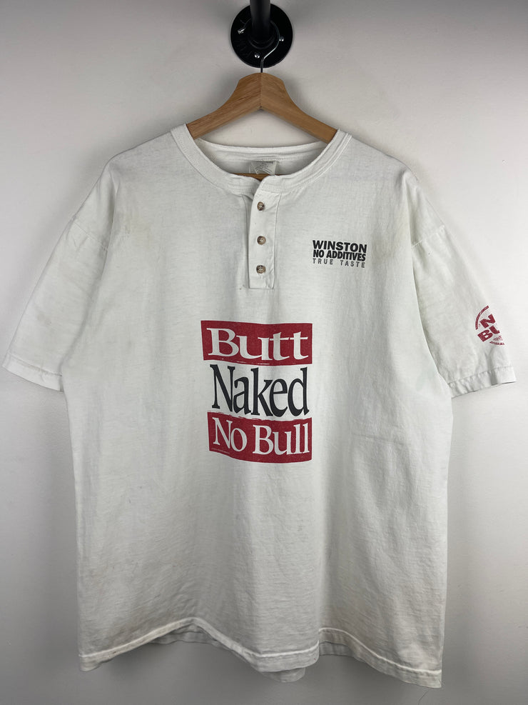 Vintage 90s Winston Butt Naked No Bull White Tee