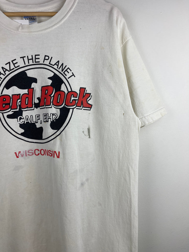 Vintage Herd Rock Calf Eh Cow White Tee